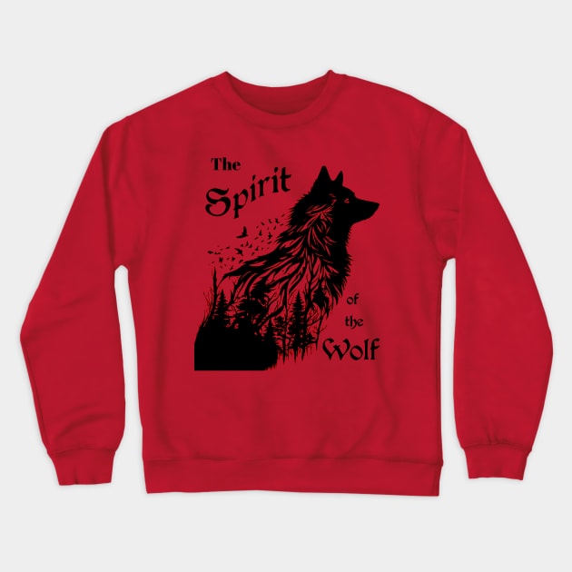 The Spirit of the Wolf Crewneck Sweatshirt by 5 Points Designs